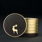 Household Tea Cup Holder Bakelite Copper Wood Coasters