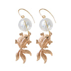 Lucky Koi Earrings Women's Ukiyo-e Goldfish Earrings