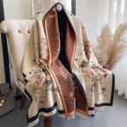 Air-Conditioning Shawl Cotton Wrap Thermal Scarf for Women-7