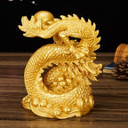 Fortune Home Decoration Golden Dragon Playing with Pearls Ornament