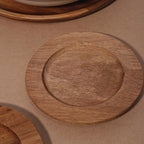 Log Coaster Breakfast Plate Round Potholder Mark Coaster Snack Plate Coffee Saucer