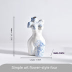 Ceramic Vase Decoration Art Body Small Blue And White Texture Homestay