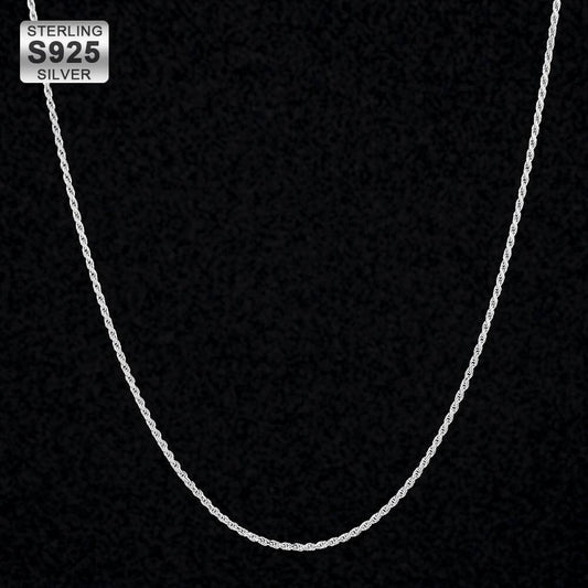 1.4mm Rope Chain in 925 Sterling Silver DOPEPLUS.COM