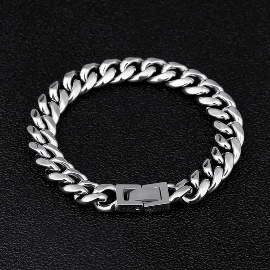 10mm Miami Cuban Link Bracelet White Gold Plated
Never fading
Nickel-free
Durable and anti-tarnish
Excellent touch feeling
No allergies
No deformation
Everlasting Shine

Size

 
Details



Material
Stainless SteelBraceletBraceletdopeplusDOPEPLUS.COM