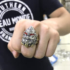 Yellow God of Wealth Index Finger Opening Ring