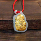 Hetian Jade Pure Gold Wealth Pendant