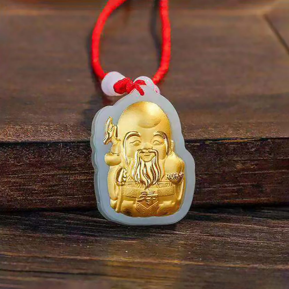 Hetian Jade Pure Gold Wealth Pendant