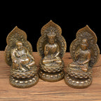 Copper Guan Yin statue Chinese style home ornament