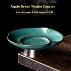 Multi Chinese Household Onyx Green Vintage Kung Fu Teacups-5