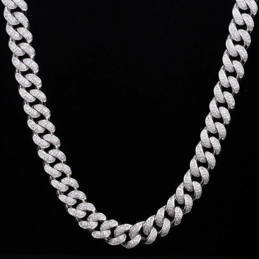 12mm 2 Rows Iced Out Cuban Link Chain White Gold Plated
Everlasting Shine: Every stone is hand-selected 5A quality, totally clean and transparent.
No Color Fading: 0.3μm real white gold plating for 5 times, so it won't tNecklacesNecklacesdopeplusDOPEPLUS.COM
