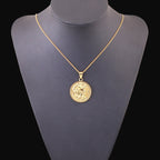 18K Copper Gold Plated Chinese Dragon Pendant Necklace