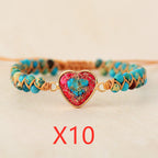 Red Emperor Stone Bracelet Peach Heart Love Bracelet Braided Bracelet