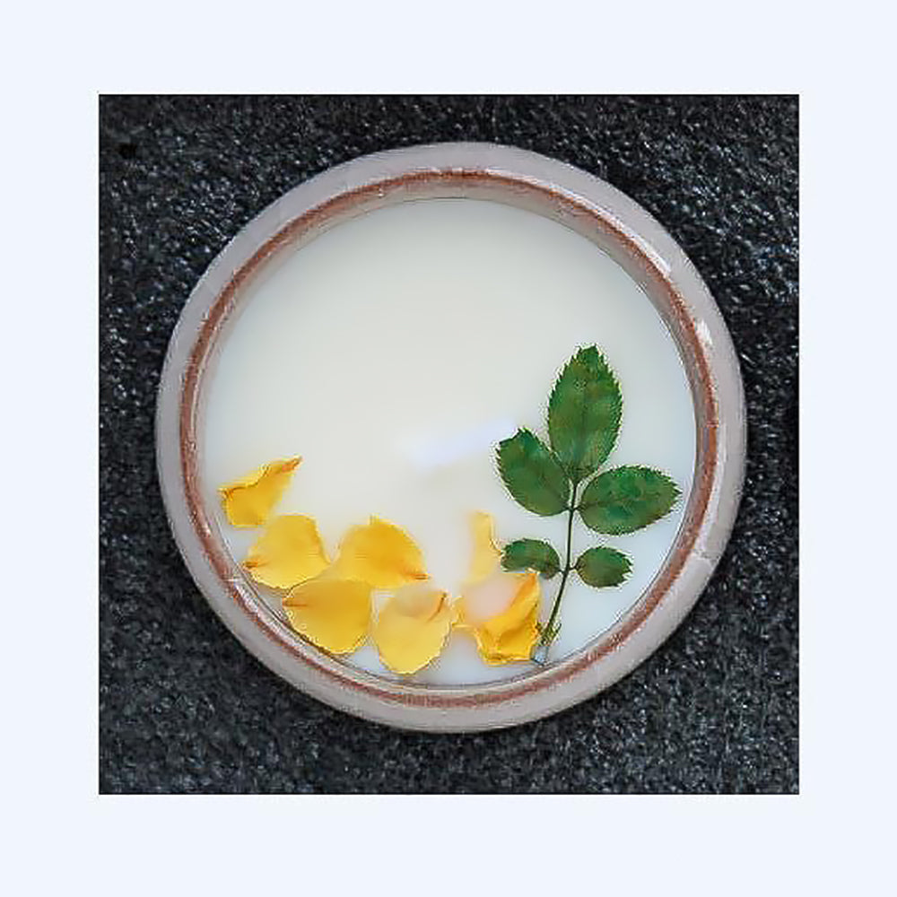 Dried Flower Scented Candle Mini Ceramic Soy Wax Cup-11