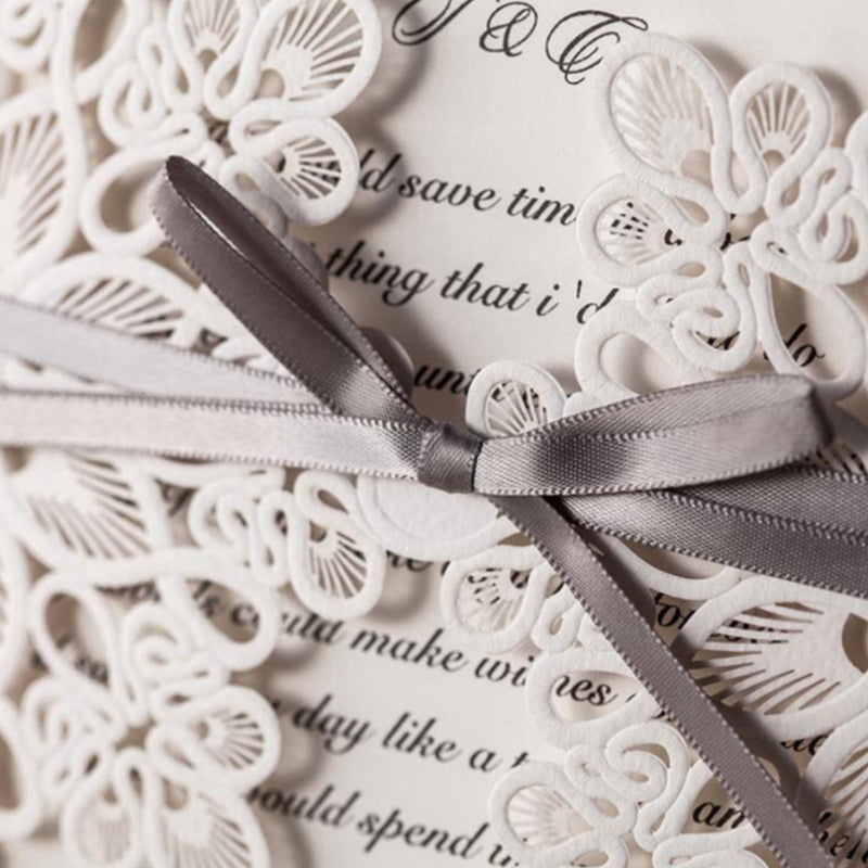 Personalized Custom Ivory White Invitation
