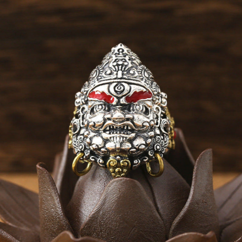 Yellow God of Wealth Index Finger Opening Ring