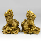 Feng Shui Kirin Bronze Sculpture Home Furnishings Ornaments