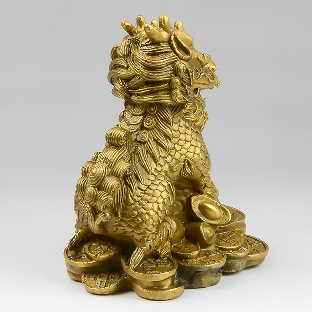 Feng Shui Kirin Bronze Sculpture Home Furnishings Ornaments
