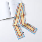 Narrow Long Silk Scarf Female Print Small Scarf Small Streamer Scarf