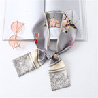 Narrow Long Silk Scarf Female Print Small Scarf Small Streamer Scarf