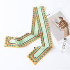 Narrow Long Silk Scarf Female Print Small Scarf Small Streamer Scarf
