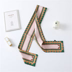 Narrow Long Silk Scarf Female Print Small Scarf Small Streamer Scarf