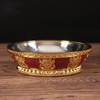 Tibetan Buddhist Fruit Plate for Buddha Stainless Steel Lining