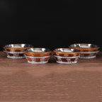 Tibetan Buddhist Fruit Plate for Buddha Stainless Steel Lining