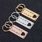 Customized Couples Keychain Boyfriend Girlfriend Anniversary Valentine's Day Gifts