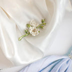 Retro Art and Elegant White Magnolia Brooch Accessories