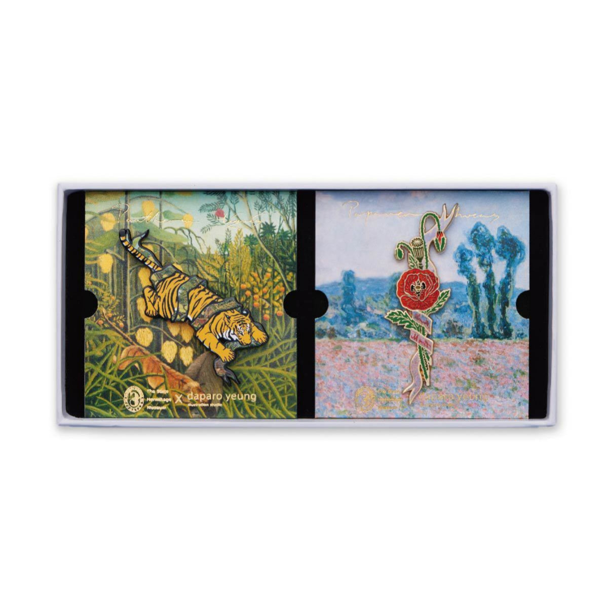 Tiger Brooch Canvas Bag Hermitage Famous Painting Art Enamel Couple Jewelry