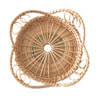 Rattan Woven Coaster Hand-Woven Potholder Bamboo Woven Cup Tea Coaster Photo Tableware