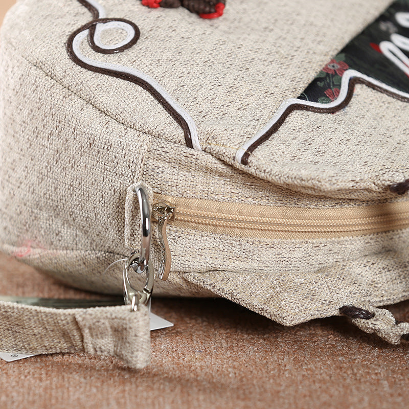 Ethnic Style Handbag Shoulder Bag Literature and Art Shoulder Bag Messenger Bag
