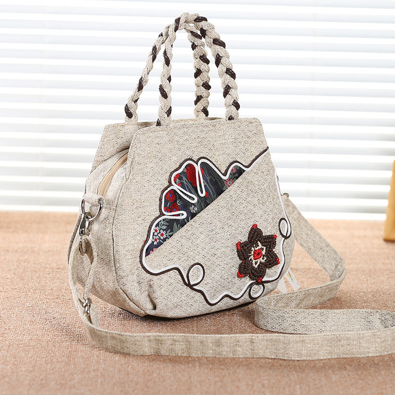 Ethnic Style Handbag Shoulder Bag Literature and Art Shoulder Bag Messenger Bag