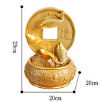 Water Fountain Feng Shui Ornaments Fish Decor Home Office Living Room Decoration