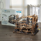 Marble Night City 3D Wooden Puzzle Assembly Waterwheel Model Toys Birthday Gift