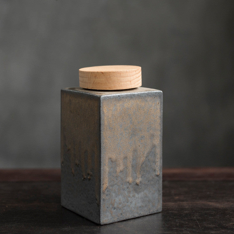 Small Tea Cans with Wooden Lids