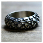 Retro Domineering Dragon Scale Ring Punk Tide Ring