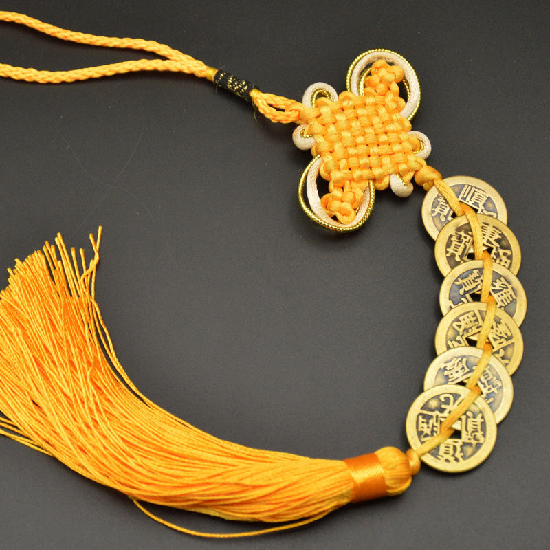 Enlightened Five Emperor's Coins Copper Coin Pendant