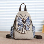 A Touch of Colorful Bag National Style Backpack Literary Style Travel Backpack