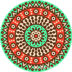 Mandala flower ceramic absorbent coaster