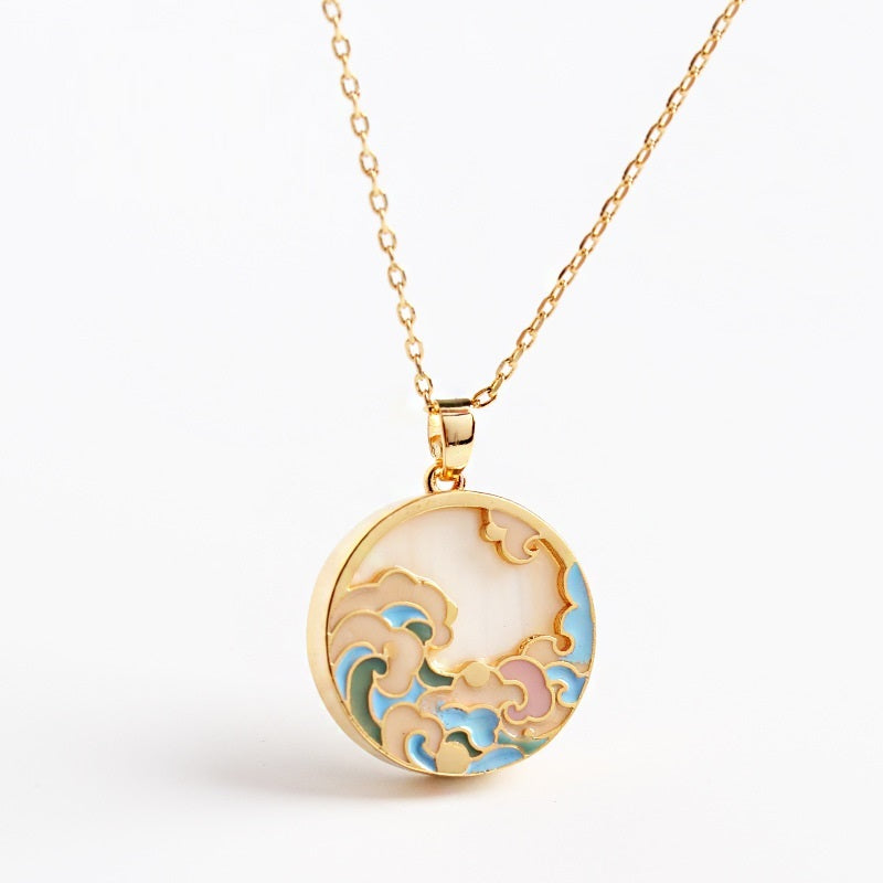 High-end Design Light Luxury Enamel Vintage Necklace For Women