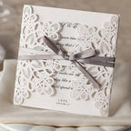 Personalized Custom Ivory White Invitation