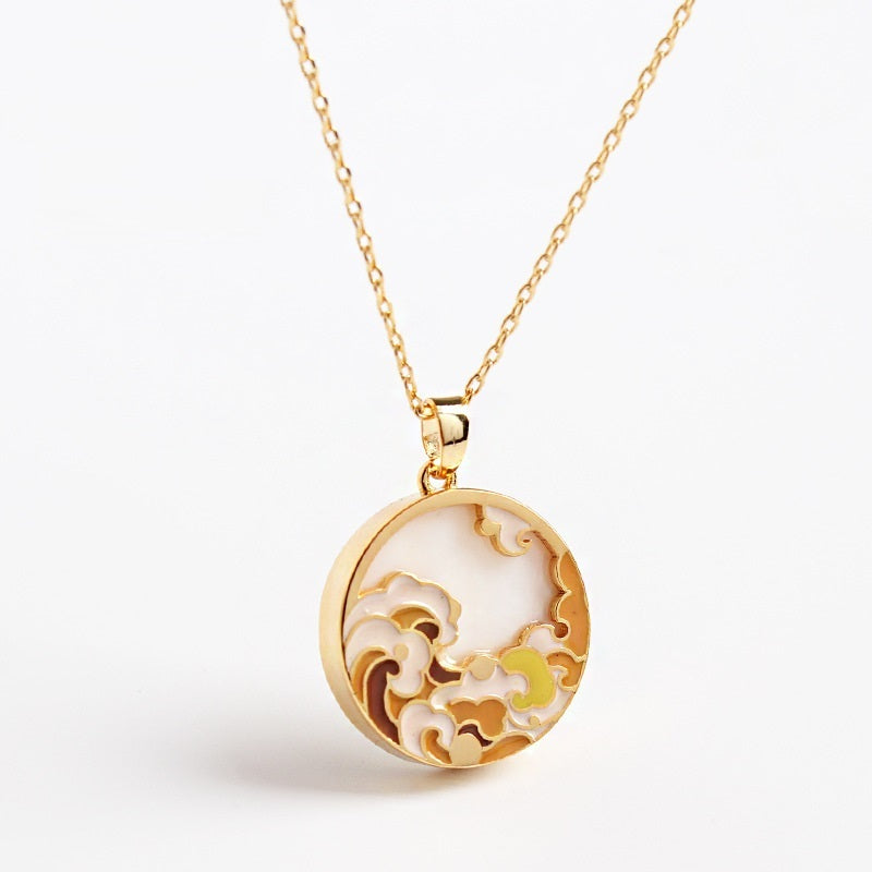 High-end Design Light Luxury Enamel Vintage Necklace For Women