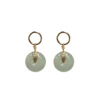 Peace Buckle Hetian Jade Women's Earrings