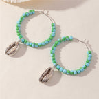 Temperament Color Rice Bead Earrings Popular Geometric Earrings