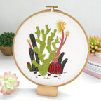 Beginner's Simple Cotton Linen Cactus Embroidery Material Pack-1