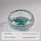 High-grade Turquoise Crystal Glass Ashtray