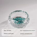 High-grade Turquoise Crystal Glass Ashtray