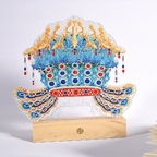 Acrylic Phoenix Crown Night Light Puzzle with Wooden Base-3