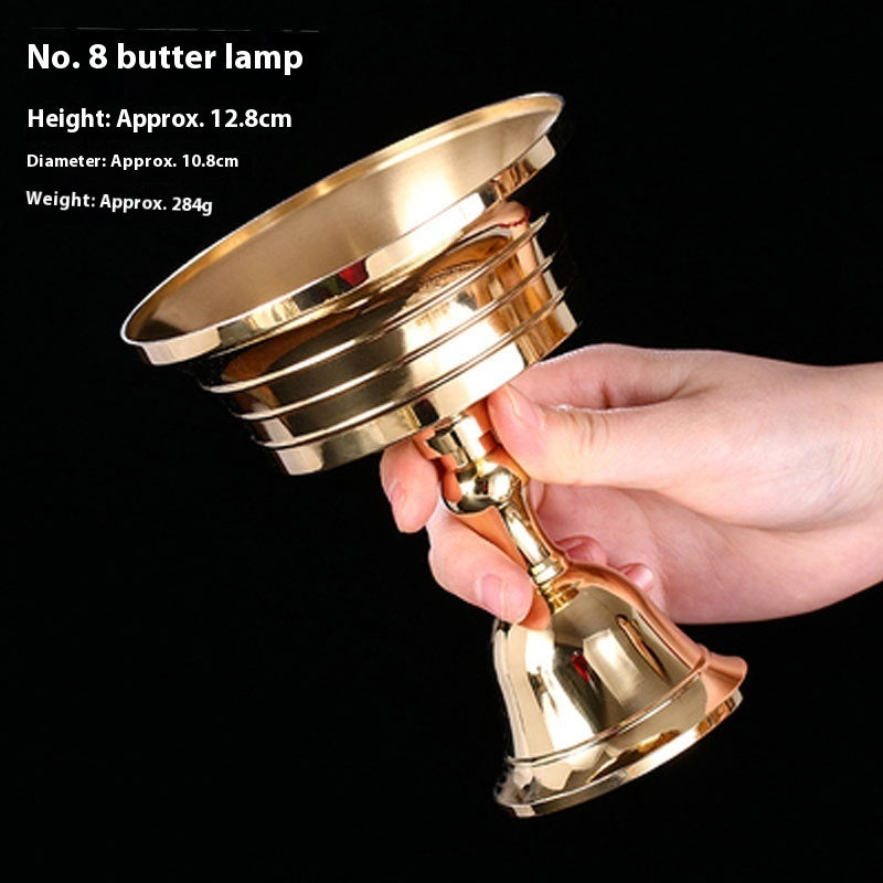 Pure Copper Oil Lamp Holder for Buddha